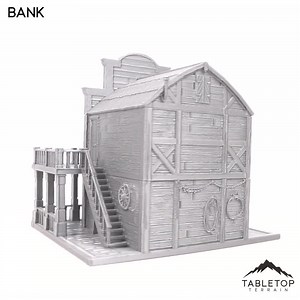 Bank - Wild West Building - Wild West Exodus Tabletop Terrain Printable Scenery Time Warp Wargaming Terrain - Etsy