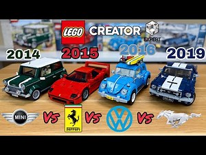 LEGO Creator Expert: Mini vs F40 vs Beetle vs Mustang