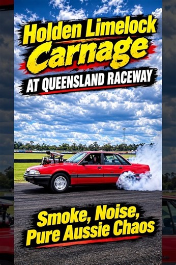 Holden Limelock Carnage at Queensland Raceway — Smoke, Noise, Pure Aussie Chaos