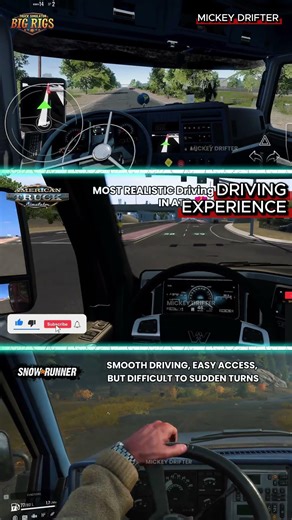 🚚Truck Simulator Big Rigs vs American Truck Simulator vs Snow Runner - DRIVING EXPERIENCE
