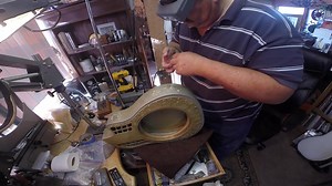 Making Of National Reso-Phonic's Serial #20,000 Guitar National Reso-Phonic Guitars 30 Jan 2015 Introducing National Reso Phonic Instrument Serial #20,000! A beautiful Reso Rocket body joined/mated antique brass and German silver with a hand engraved wine and barrel theme! Mahogany neck with ebony fingerboard, brass inlayed vine and grapes with bell brass frets. Topped off with a brass inlayed ebony headstock overlay! | DIY Cigar Box Guitars