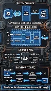 8251 USART Explained | How CPU Communicates Serially