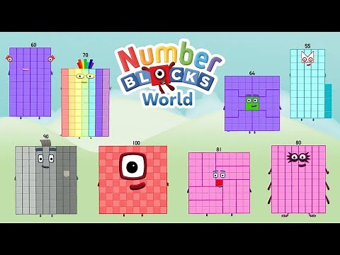 Numberblocks World #5 - Meet Numberblocks 55-100 and Learn How to Trace Their Numerals | BlueZoo