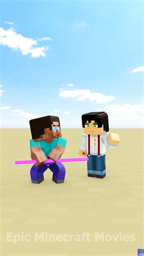 Help Herobrine Power Up & Throw the Ultimate Stick! Minecraft #shorts