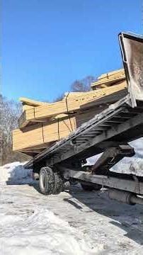 Wait for the drop... 🤯 #construction Trus delivery day! #diy #home #framing #carpentry