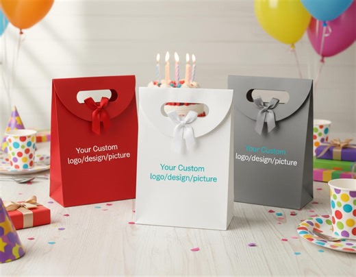 Custom Logo Gift Bags With Ribbon – Personalized Bags for Corporate Events, Sports Party Favors, Company Branding & Business Gifts - Etsy