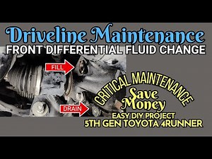 SAVE $$ it is So EASY DIY! Front Differential Fluid Change | Critical maintenance Series