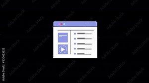 Web Interface Icons Motion Graphics Pack is an elegant collection of animated icons ideal for digital presentations, website UI/UX demos, and social media marketing. 4K resolution with alpha channel. Stock Video