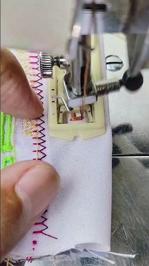 sewing buttonhole pattern using a Janome sewing machine #sewing