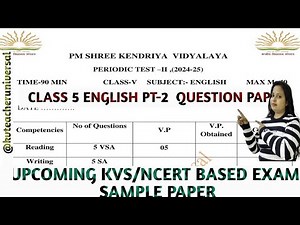 Kv Class 5 English session ending exam/Class 5 English Final year exam by Cbse syllabus