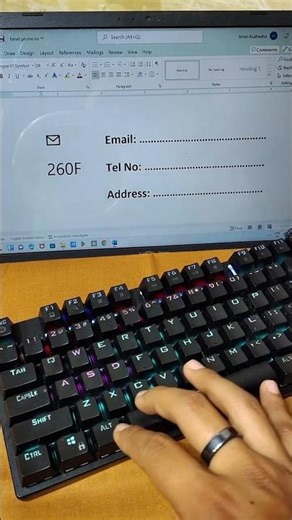 shortcut keys : email,phone,adress#computerscience #shortsvideo