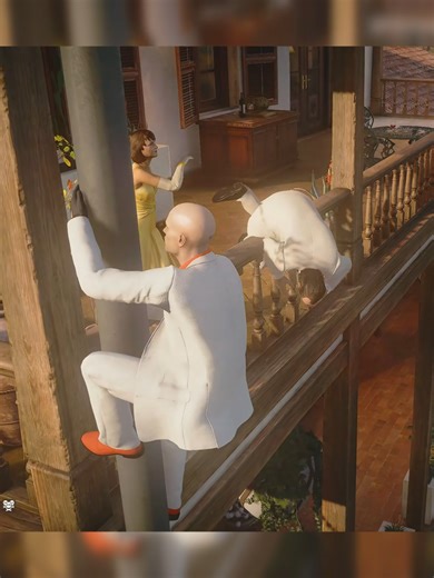 When 47 gets stuck in an awkward moment… in an awkward position #hitmanworldofassassination #hitman3 #agent47