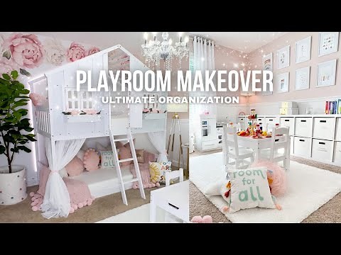 ULTIMATE PLAYROOM MAKEOVER | Satisfying Clean and Playroom Restock Organizing on A Budget