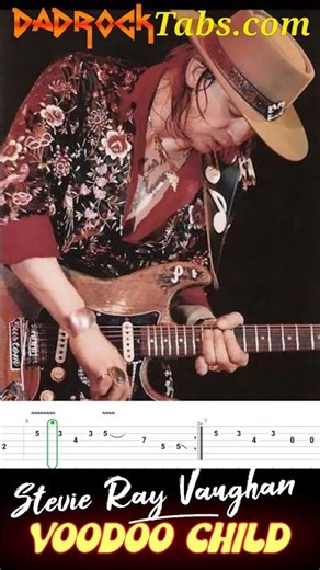 Voodoo Child Stevie Ray Vaughan #srv #learnguitar #guitartabs #guitar #howto #classicrock #blues