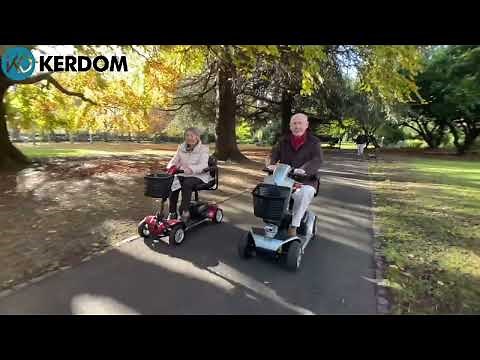 Kerdom 4-Wheel Electric Foldable Mobility Scooter for Seniors