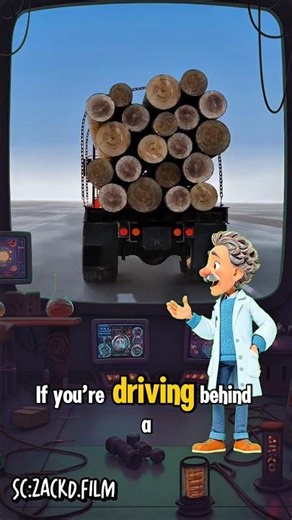 Are You Safe Driving Behind a Log Truck?#LogTruck #RoadSafety #DrivingFacts #TruckSafety #LogHauling