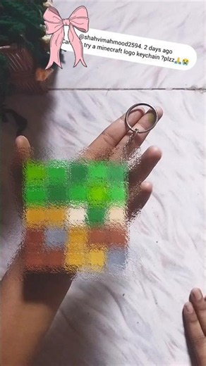 3D minecraft logo keychain 😍#shortfeed #diy #craft #shorts