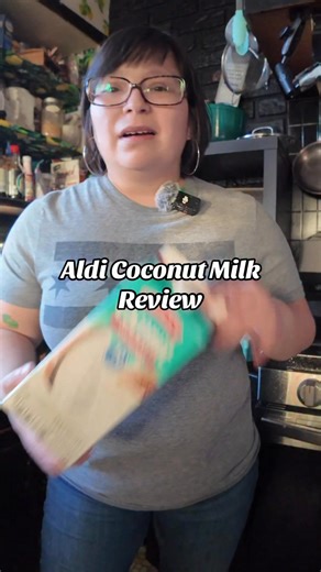 Aldi Coconut Milk Review: Light Coconut flavor, silky texture that’s thinner than Soy and Oat milk but not as thin as Almond. Great substitute for creamer, but not my favorite. I can say without a shadow of doubt that that is a personal preference. Remember to take your bags to Aldi! #aldifinds #aldi #aldiaisleofshame #coconutmilk #coconut | Honest and Unbiased