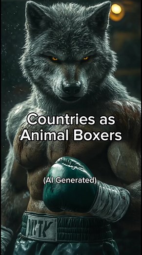 AI Generates Animal Boxers Representing Countries in a Unique Way!