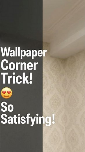 Satisfying Corner Wallpaper Trick! 🔥