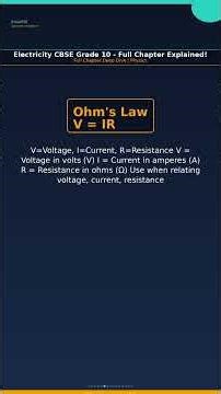 Electricity CBSE Grade 10 - Full Chapter Explained! | Physics