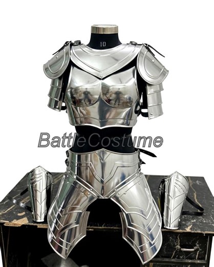Handcrafted Lady Knight Steel Plate Armor Set | Female Steel Cuirass | LARP SCA Cosplay Armor - Etsy