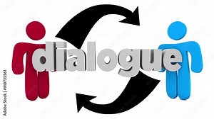 Dialogue Two People Talking Conversation Discussion Chat Speak 3d Animation