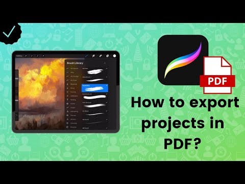 How to export projects in PDF in Procreate?