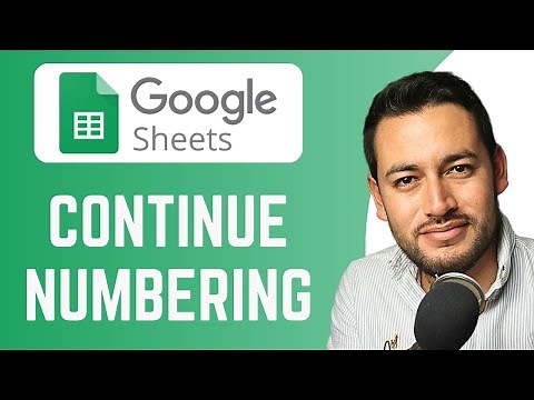 How To Continue Numbering in Google Sheets | autofill numbers | Google Sheets Tutorial