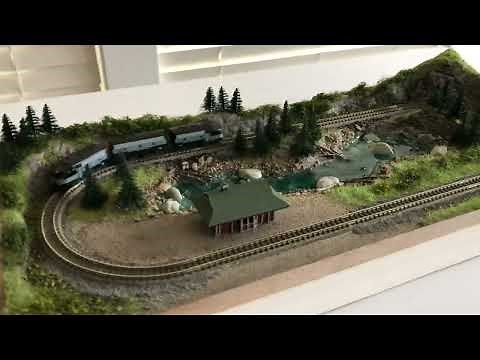 Micro-sized Train Layout “Around the Lake” in Z Scale