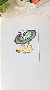 How to Draw La Vaca Saturno Saturnita with AR Drawing App #shorts
