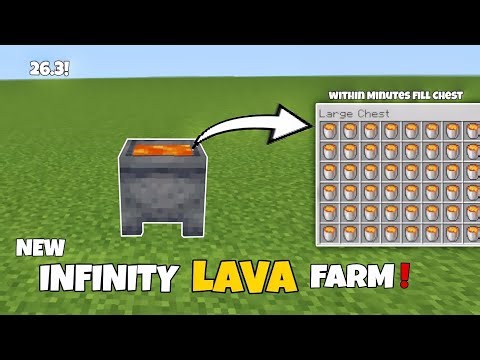 NEW INFINITE LAVA Farm In Minecraft Bedrock 26.10! 😱 (Zero Trick Farm)
