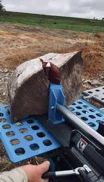 Splitting Wood Like Butter with our new Bush Ranger Block Splitter