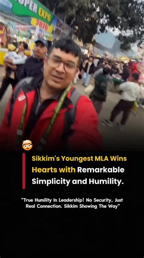 memexsport.in on Instagram: "A popular solo traveller and content creator has highlighted the remarkable down-to-earth nature of Sikkim's political leaders in a recent Instagram Reel that is gaining attention online. In the video the focus is entirely on the simplicity and approachability of Erung Tenzing Lepcha, recognized as the youngest MLA in Sikkim. The narration emphasizes: "Sir Erung Tenzing Lepcha ji is the youngest MLA in Sikkim, yet what truly stands out is his simplicity. I have alway