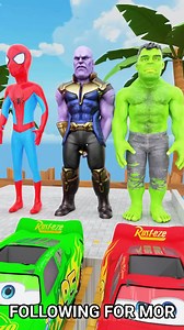 Loop Slide Car Macqueen - Red Spidey _ Thanos with Hulk_ Who will win #shorts #gta5 | Arpita Gaming