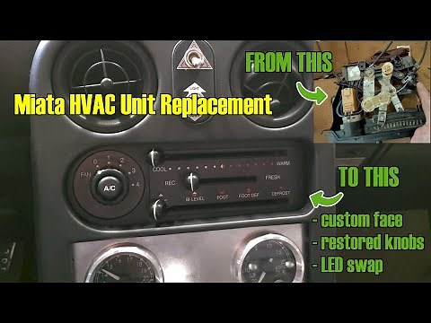 Miata HVAC Control Replacement Plus New Face Plate and LEDs!