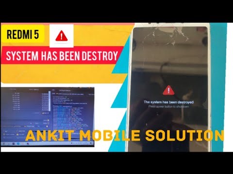 system has been destroy redmi 5 unlocktool solution very easy😎