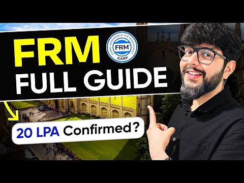 FRM - Fees, Jobs, Salary! How I became an FRM at 19?