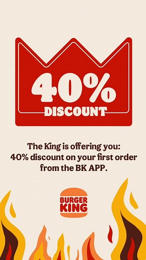 Get 40% OFF Your First Order with the BK App | Limited Time Offer