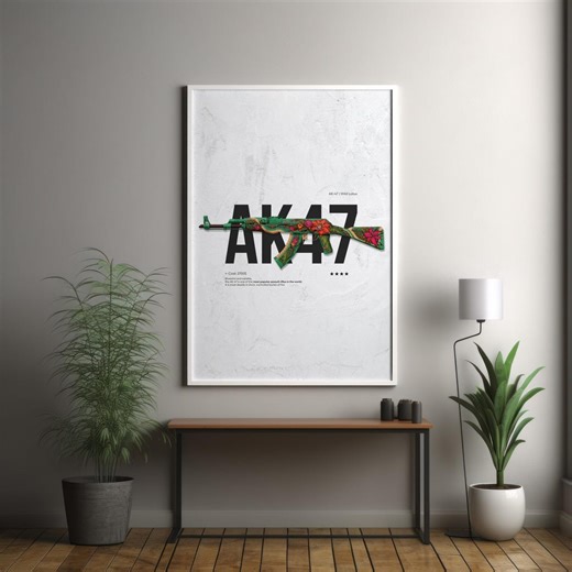 AK 47 Wild Lotus Print | AK 47 Wild Lotus Poster | CS2 Wall Art | Counter Strike 2 | CS2 Weapon Skins Collection | Steam | Valve - Etsy
