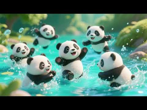 Baby Pandas Go Splash Splash | Fun Water & Animal Song for Kids