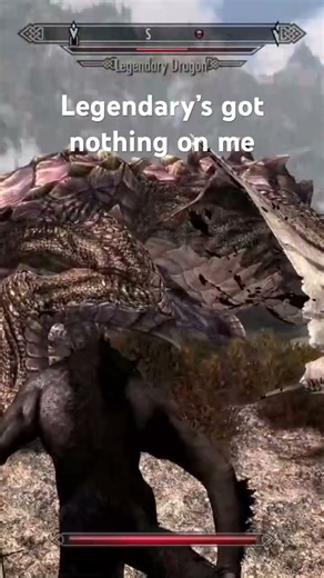 Elder Scrolls V Skyrim. Killing A Legendary Dragon In werewolf form #skyrim #theelderscrolls