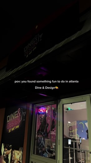 If you’re looking for a fun experience to try in Atlanta, check out Dine and Design Atlanta 🎨✨ It’s the perfect mix of a paint & sip with a millennial twist.. good vibes, great music, food, and drinks all in one. What to expect: 🎨 Guided paint session (tap into your inner artist) 🍽️ Food signature drinks 📸 Photo booth option for your pics Perfect for date nights, birthdays, girls night, or just something different to do in ATL 💕 #atlantaexperiences #thingstodoinatlanta #paintandsip #datenig