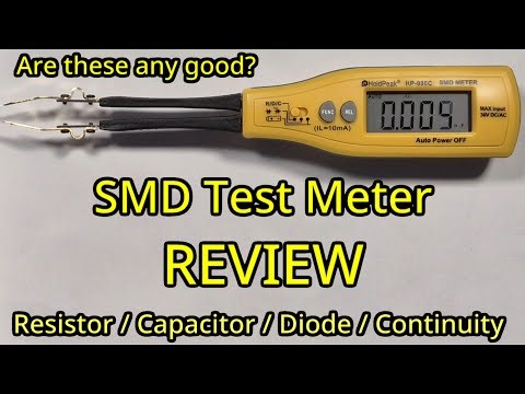 SMD Test Meter Tweezers REVIEW - HoldPeak HP-990C - with Demo