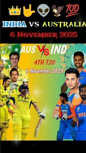 india vs australia | 6 November 2025 | 4th T20