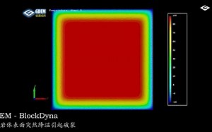 高温岩体表面突然降温引起破裂
