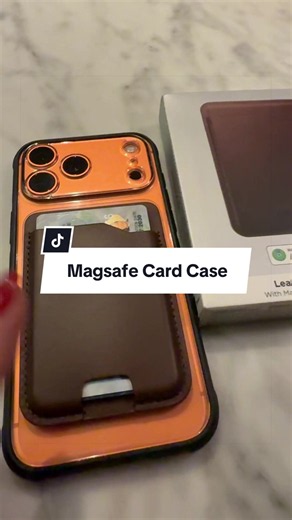 MagSafe Leather Magnetic Card Case — Attachable Phone Wallet
