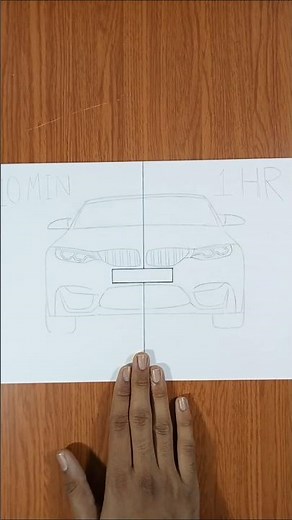 10 Mins vs 1 Hr Drawing Challenge: BMW M4 Transformation! (Pt. 1)