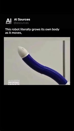 Meet FiloBot. A bio inspired robot developed by researchers at the Istituto Italiano di Tecnologia that 3D prints its own body as it moves, growing up to 30 cm per hour. It senses light and gravity, pushes through obstacles, and adapts on the fly without pre built structures or predefined paths. What looks funny at first is actually a serious step forward for soft robotics. This kind of self growing design is meant for places humans and rigid robots struggle to reach, like disaster zones or unst