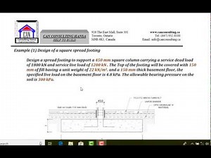 Foundation Design Example Canadian Code